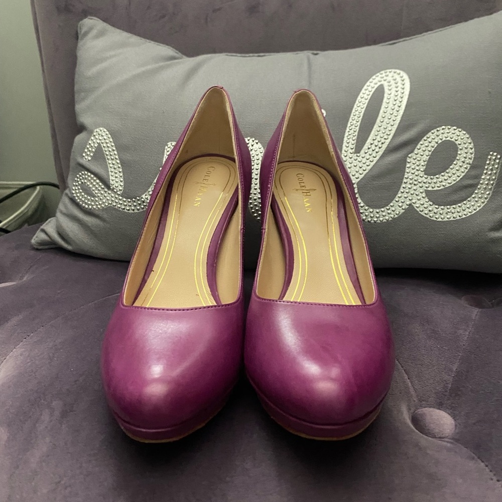 Cole Haan Purple Heels Elegant Design